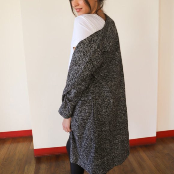 NWT Black And White Open Coat - Picture 2 of 5